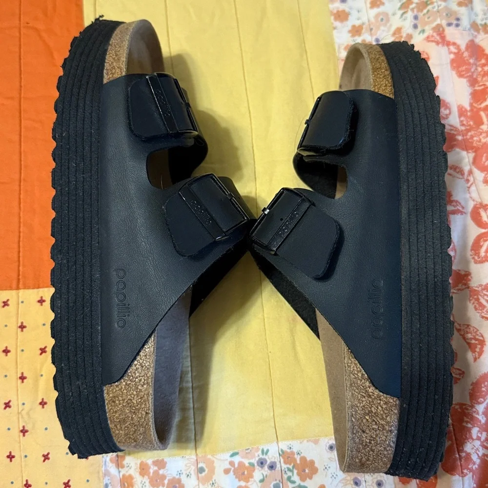 Women’s size 38 Black platform Birkenstocks - Picture 3 of 4